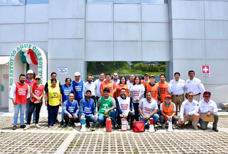 Participa la Secretaría Anticorrupción y Buen Gobierno en el Simulacro Nacional 2025