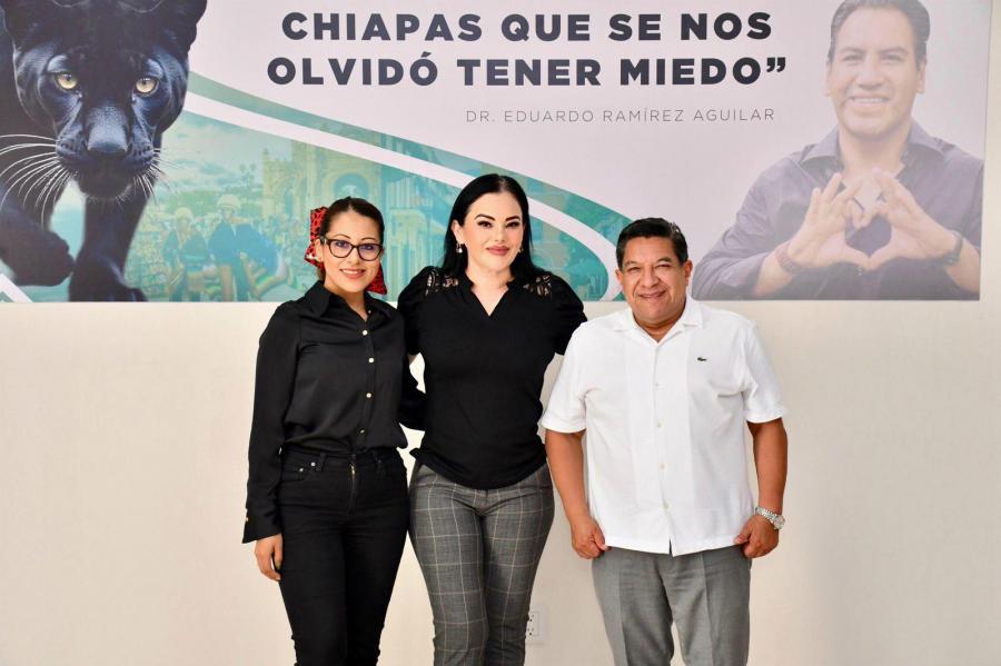 Ana Laura Romero Basurto se reúne con autoridades del instituto registral y del notariado en Chiapas