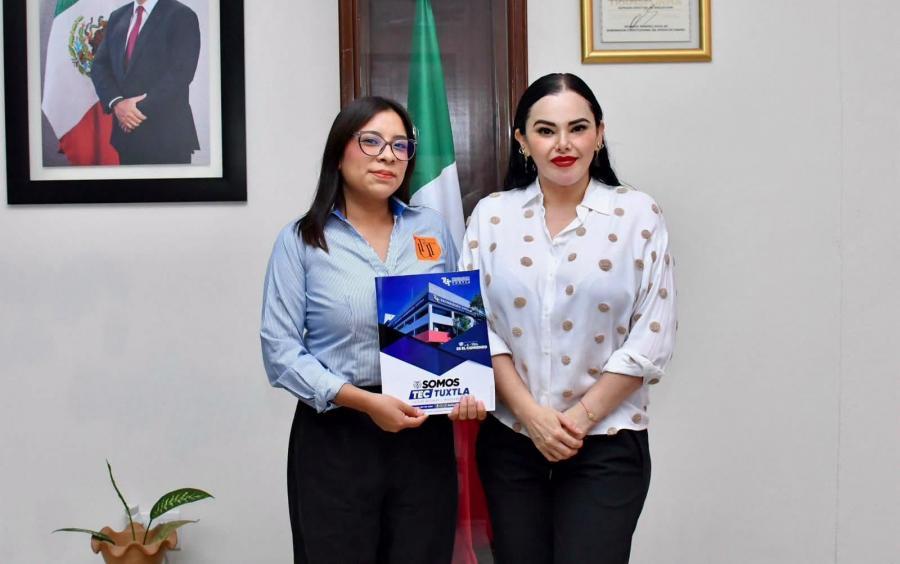 Ana Laura Romero Basurto fortalece la vinculación académica con el Tecnológico Universitario Tuxtla Gutiérrez.